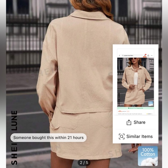 SHEIN two piece skirt set - Picture 3 of 3